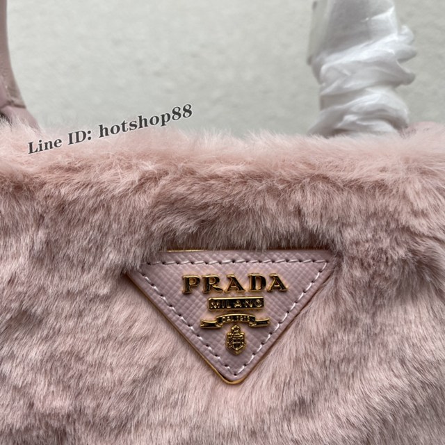 Prada專櫃新款山羊毛桶包 1BA373 普拉達Prada Panier桶包手袋 csp1526